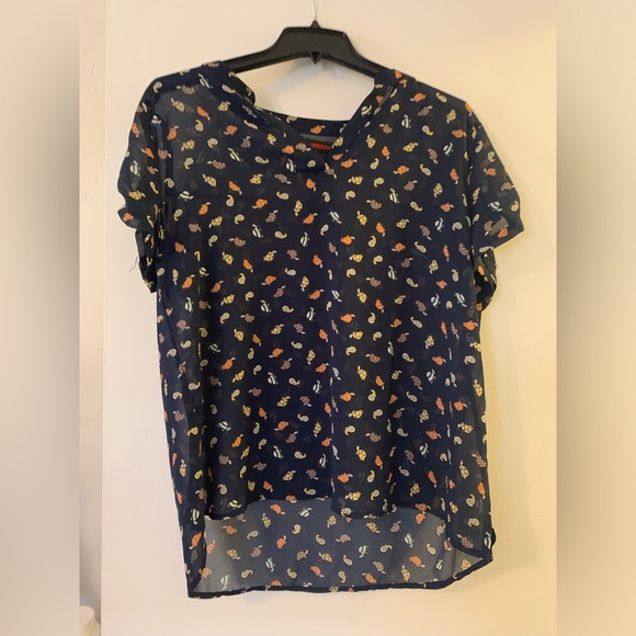 SM Wardrobe Snail & Turtle Print Blouse Size XL - good used condition - Picture 2 of 10